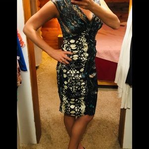 Signature by Sangria animal print dress. Body con